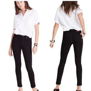 Madewell Women's Black Skinny Jeans 9” high rise 29T